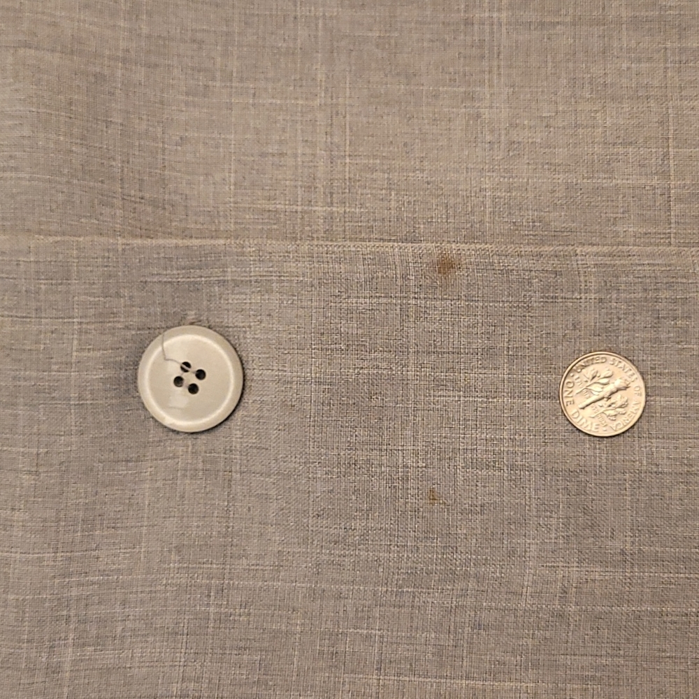 Vintage 1980s Scarlet Pleated Grey Pantsuit with Slit and Button Details - Picture 13 of 16